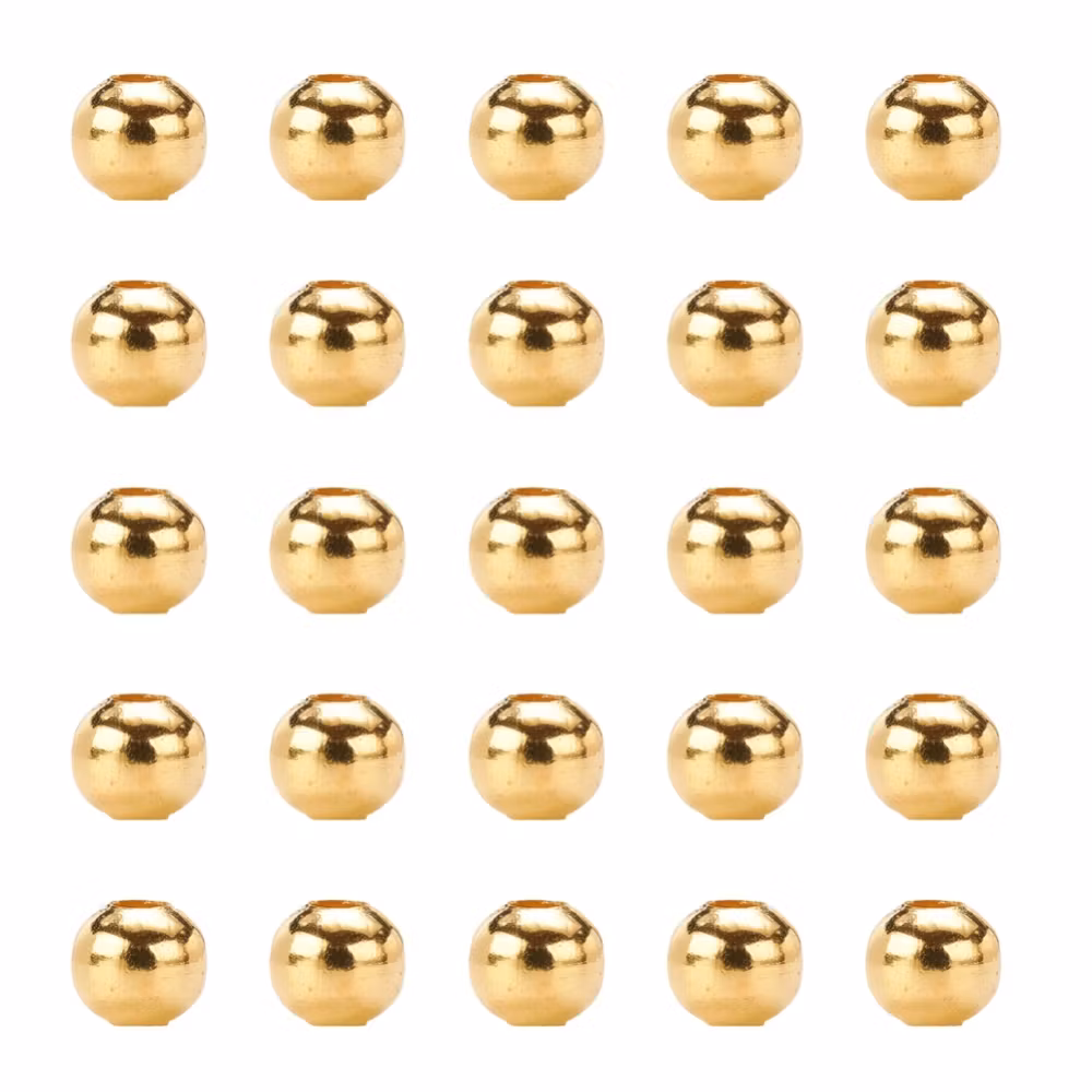 1889 Mellandelpärla metall 5mm guld 200stk