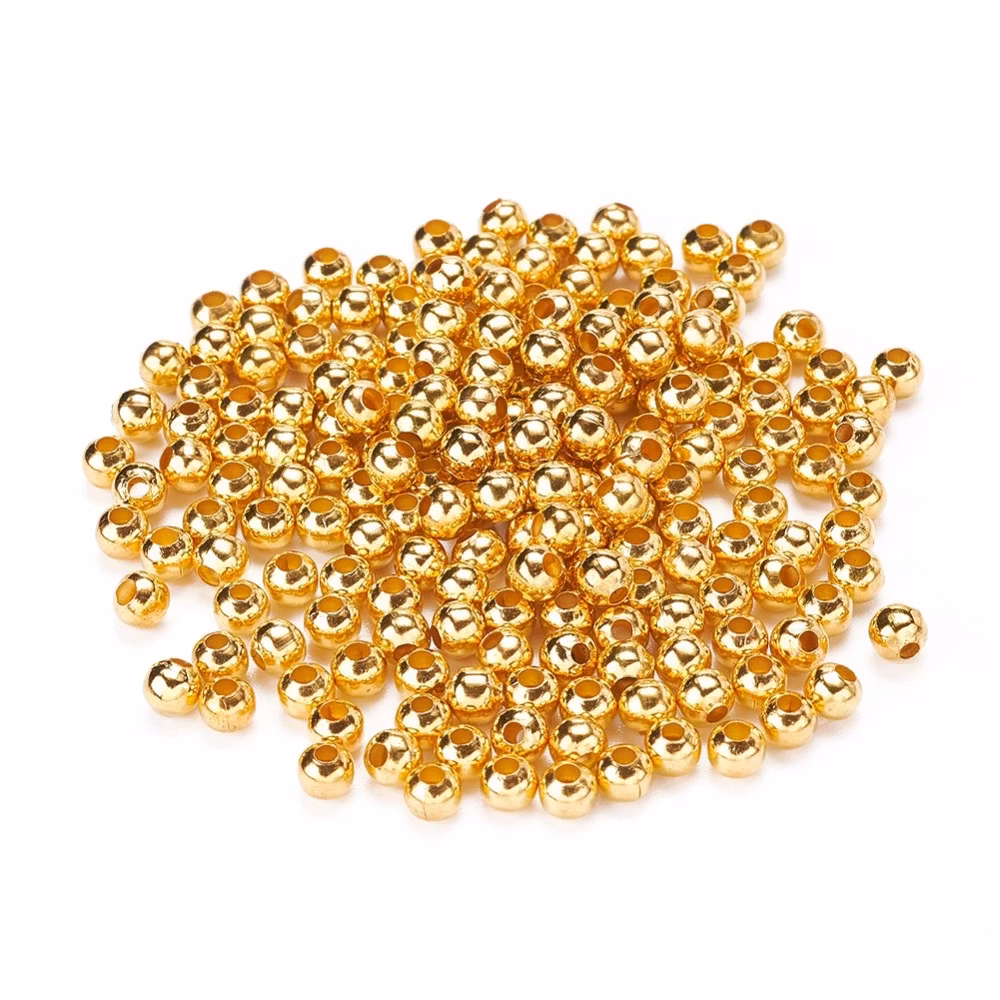 1889 Mellandelpärla metall 5mm guld 200stk