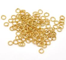 Bindringar guld järn 6x0,7mm 100stk