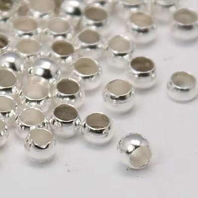 84 Klämpärlor silver 2-2,5mm 100stk