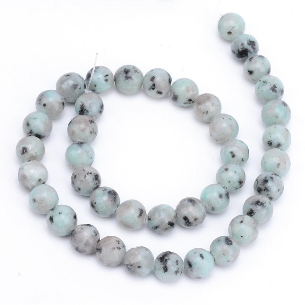Naturlig Sesame Kiwi jasper 6mm