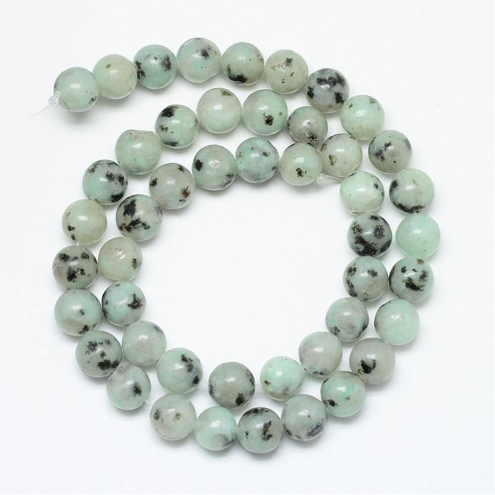 Naturlig Sesame Kiwi jasper 6mm