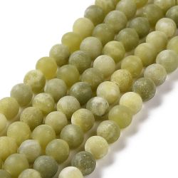 Naturlig frostad Taiwan jade 6mm