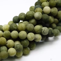 Naturlig frostad Taiwan jade 6mm