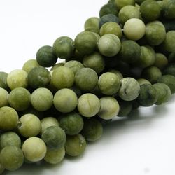 Naturlig frostad Taiwan jade 6mm