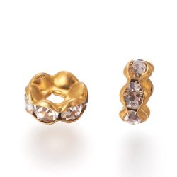 2002 Strass rondell RAK kant 6mm i mässing 30 stk