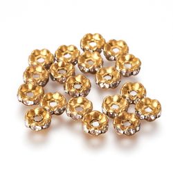 2002 Strass rondell RAK kant 6mm i mässing 30 stk