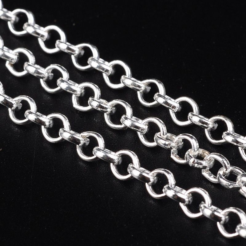 2236 Rolo kedja 4x1mm silverpläterad