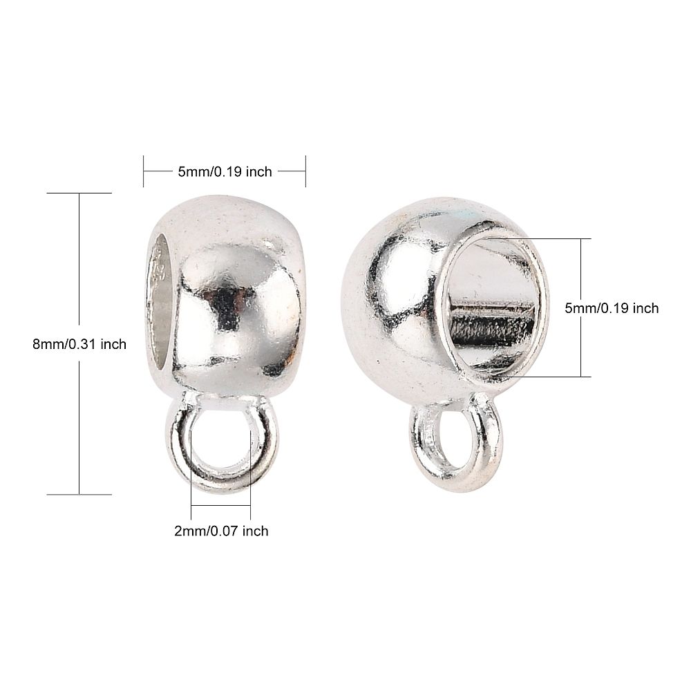 2253 Bails silver 8x5mm