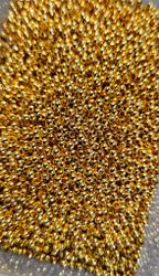 2255 Mellandels pärlor 2mm i guld 200~300stk