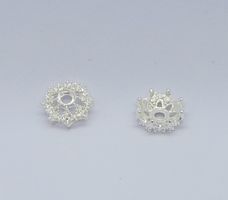 3201 exclusiv pärlhatt med rhinestones silver 15mm