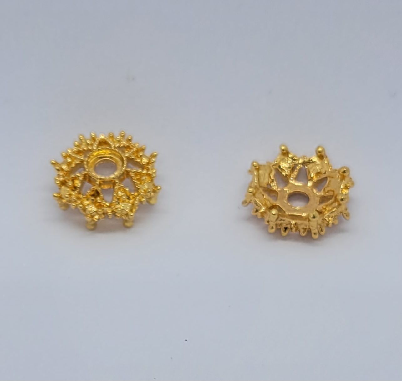 3202 exclusiv pärlhatt med rhinestones guld 15mm
