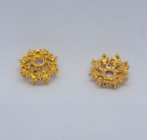 3202 exclusiv pärlhatt med rhinestones guld 15mm
