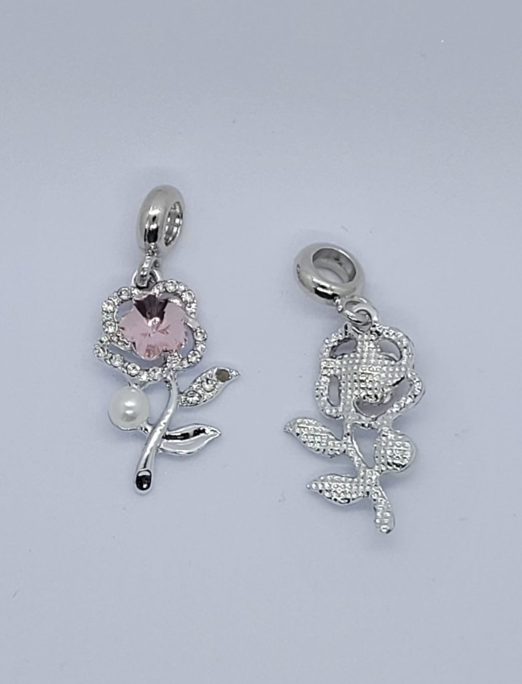 3215 Berlock ros med rhinestones rosa