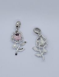 3215 Berlock ros med rhinestones rosa