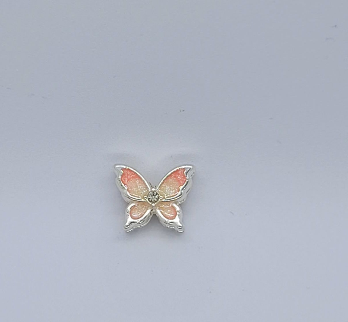 3223 pen dekoration metall fjäril dubbel rosa