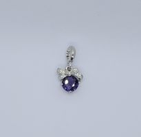 3229 Berlock rosett med lila cirkel rhinestones