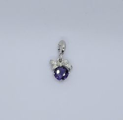 3229 Berlock rosett med lila cirkel rhinestones
