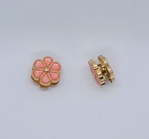 3232 pen dekoration metall  blomma dubbel rosa