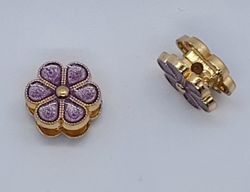 3235 pen dekoration metall  blomma dubbel lila