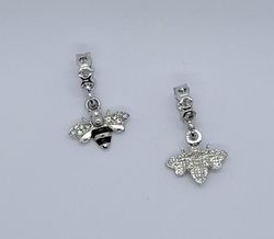 3237 Berlock bi svart emalj och rhinestone
