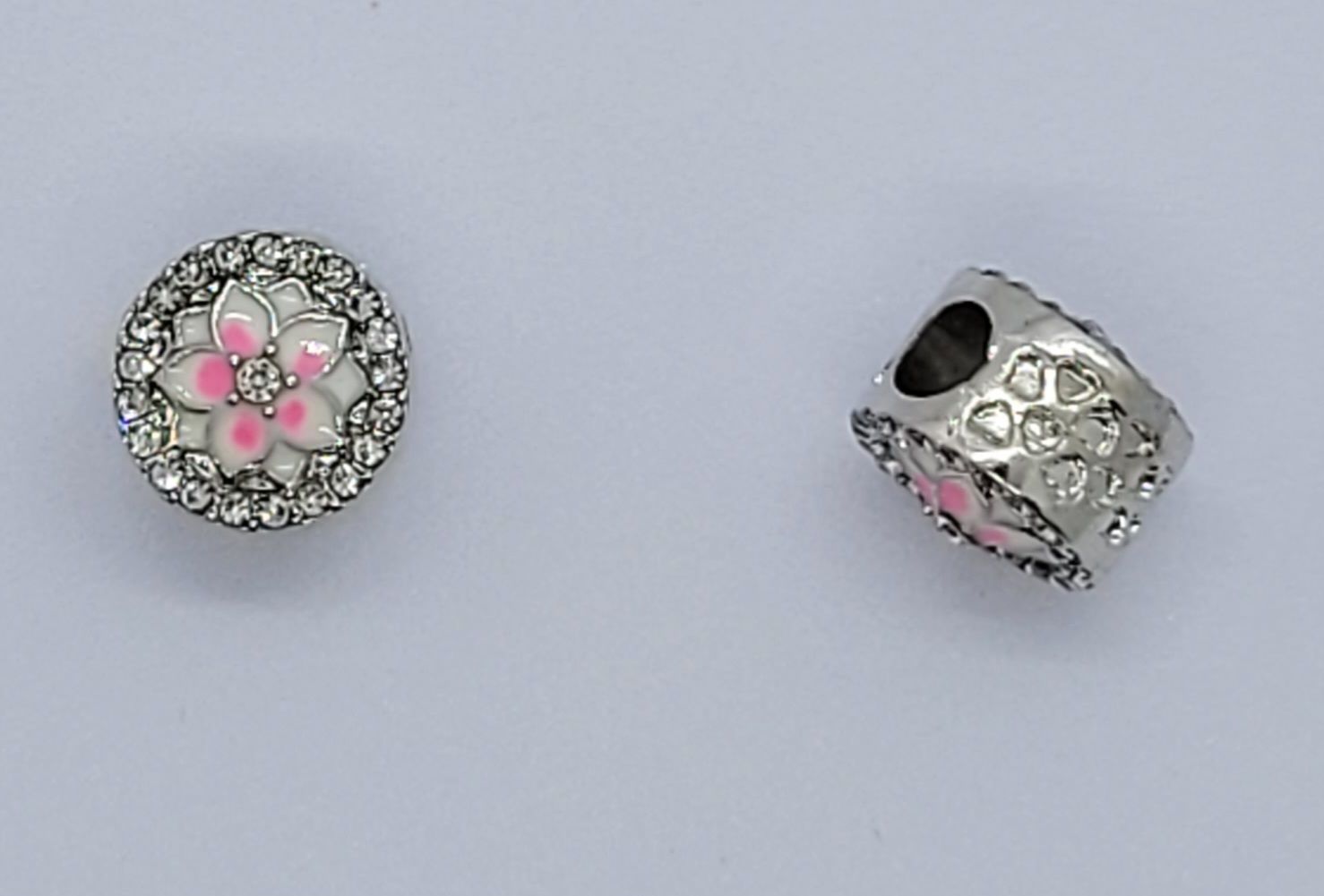 3245 Metall pärla blomma med rhinestones