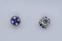 3250 Metall pärla blomma med rhinestones