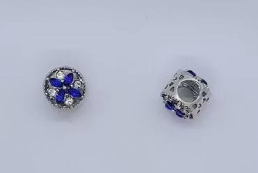 3250 Metall pärla blomma med rhinestones