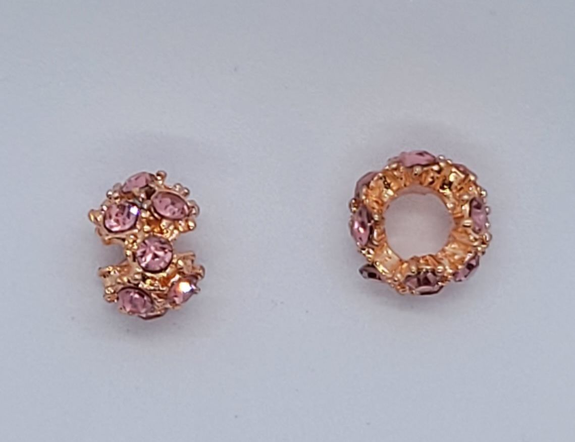 Mellandels pärla dubbel hjärta rhinestone emalj