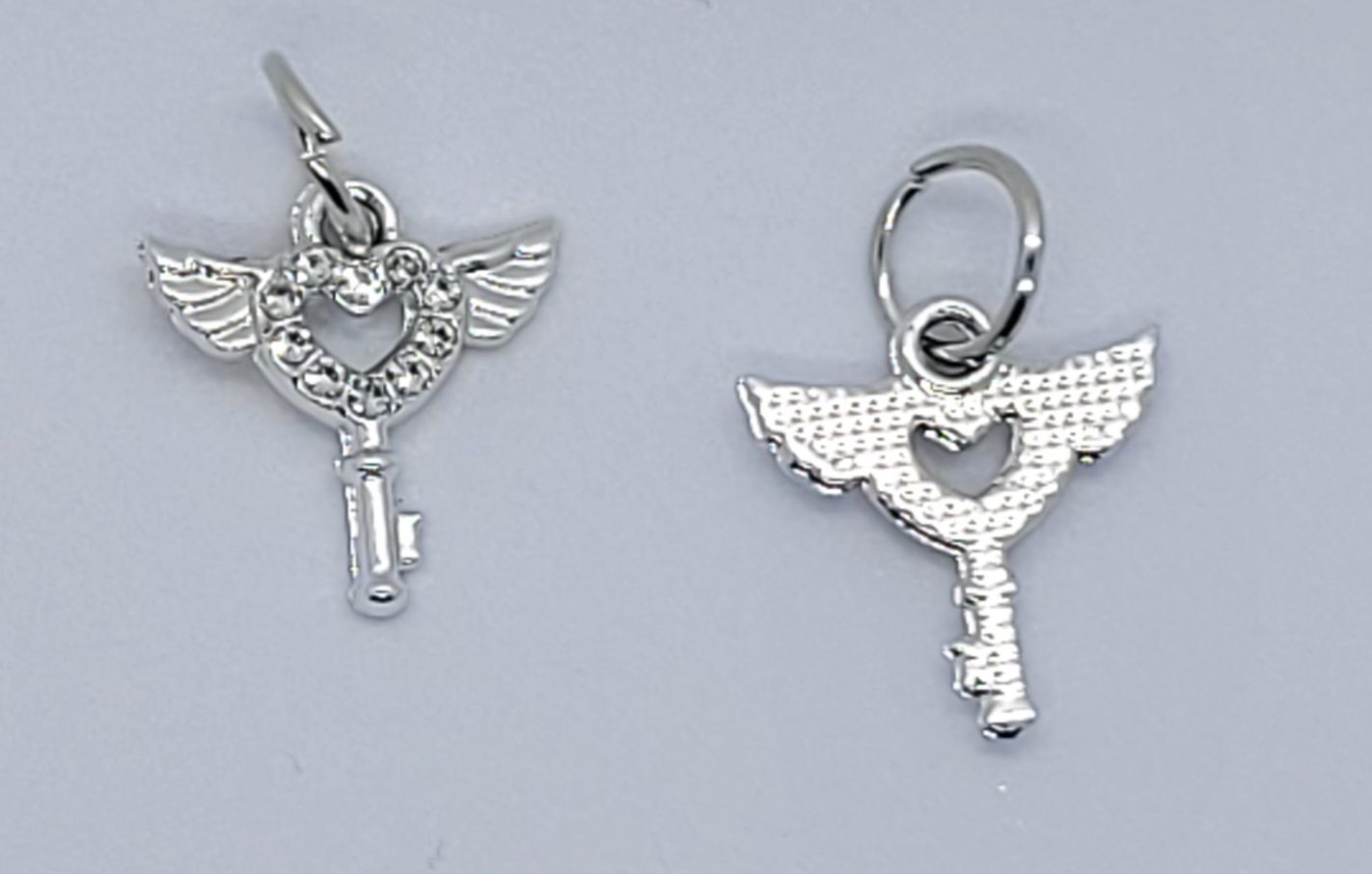 Mellandels pärla dubbel hjärta rhinestone emalj