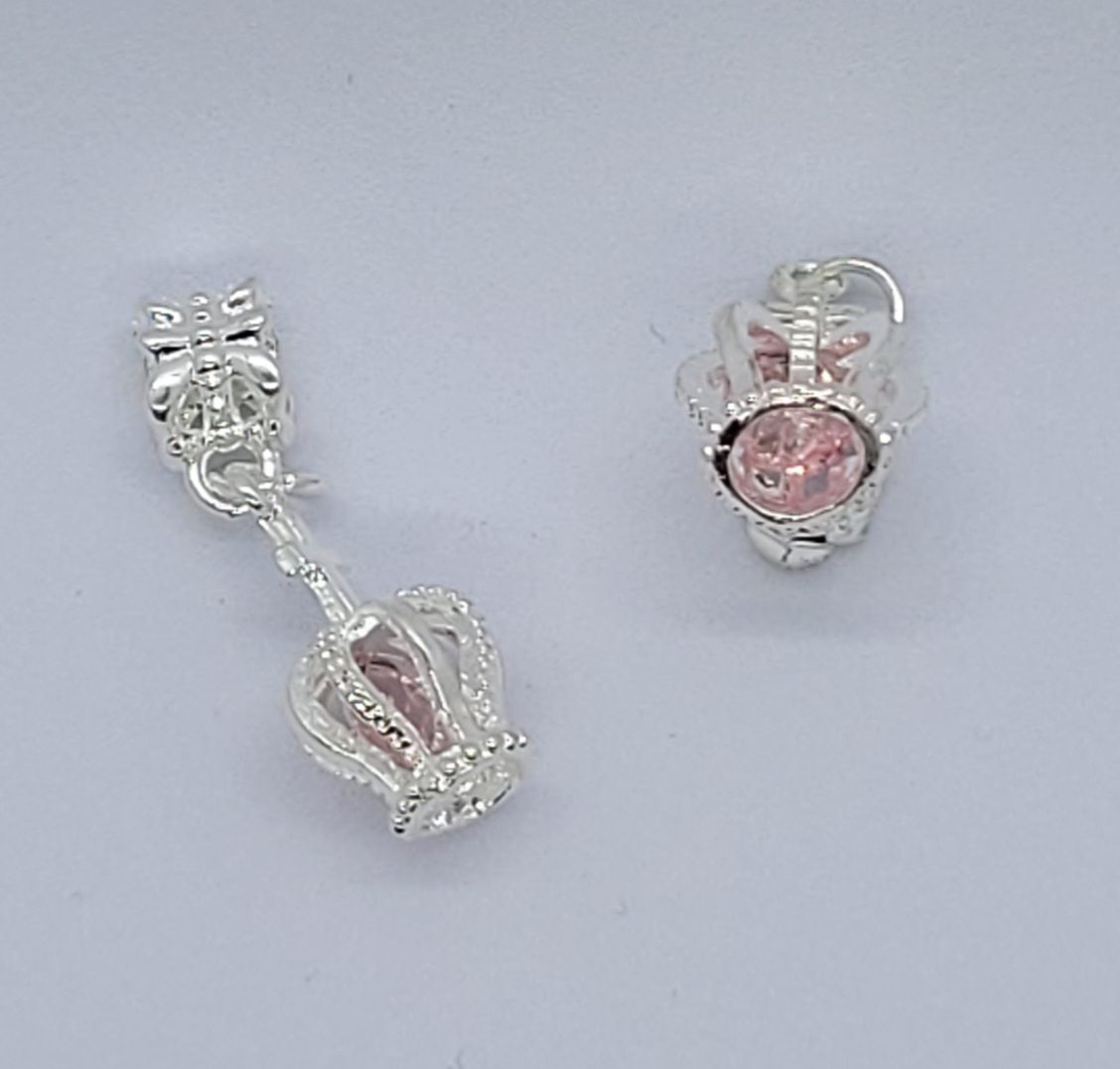 Mellandels pärla dubbel hjärta rhinestone emalj