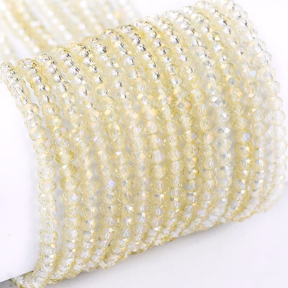 3311 glaspärla fasett, rondell 2x1,5mm