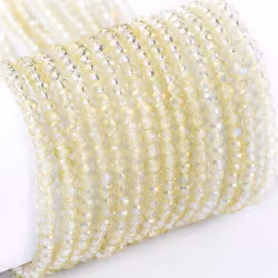 3311 glaspärla fasett, rondell 2x1,5mm