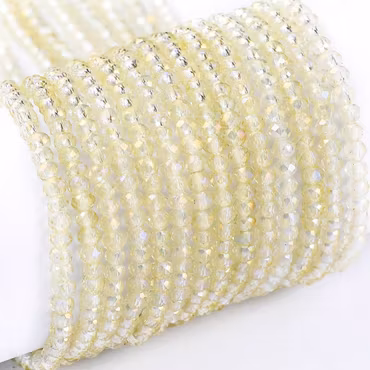 3311 glaspärla fasett, rondell 2x1,5mm
