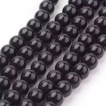 3334 glaspärla rund pärleemo 6mm svart