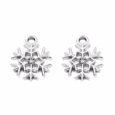 3337 berlock snöflinga rhinestone silver