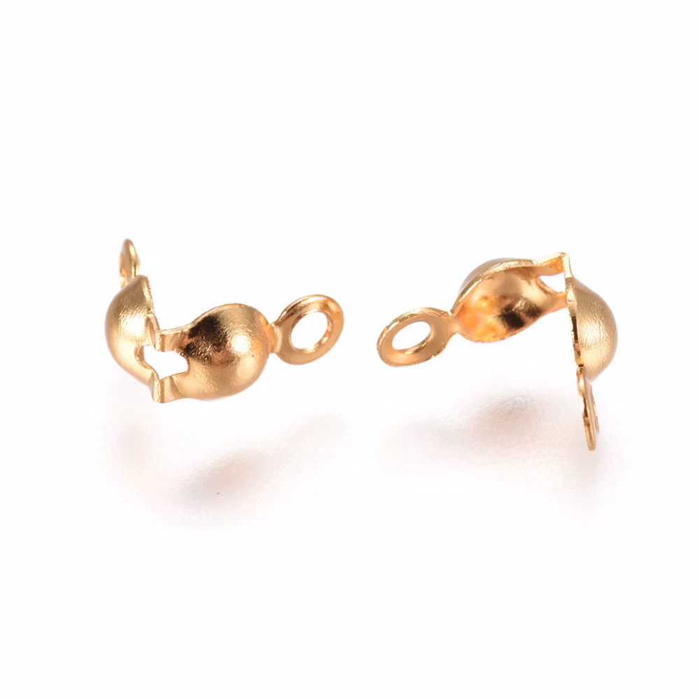 3385 kalottändar rostfrittstål guld 7,5x4mm