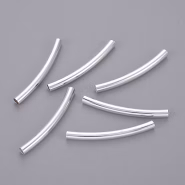 1522 Mellandel tub silver 30x3mm 30-pack