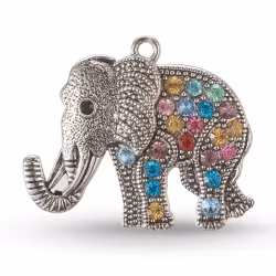 3400 Hänge kristallstrass elefant 1stk