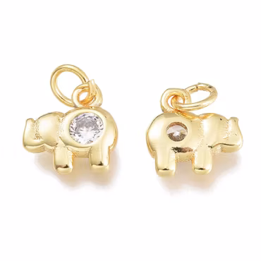 3409 Berlock elefant med kubiska zirkonia 1stk
