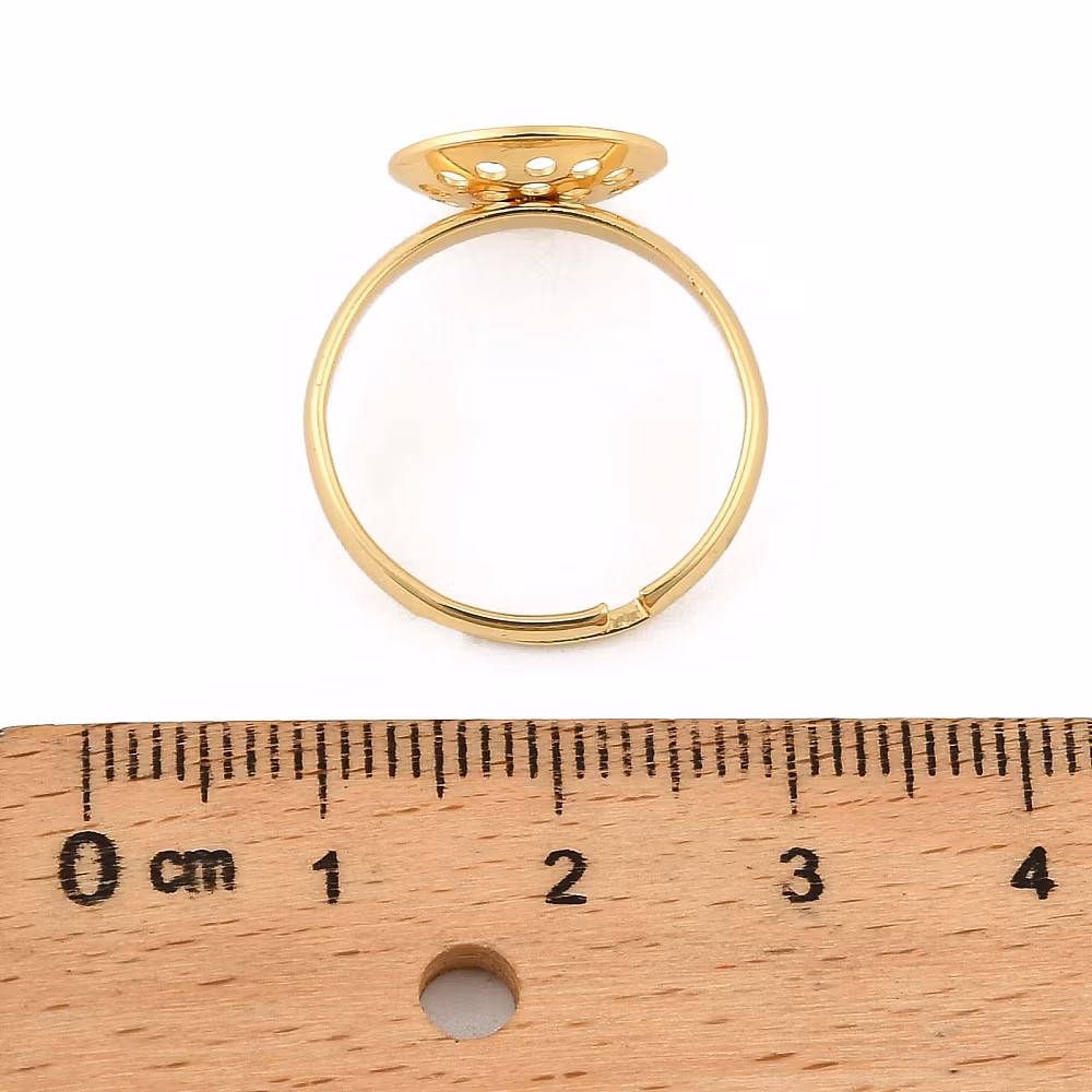 3410 Ringbas sil-ring 18k-guldplätering 17,7x3x12mm