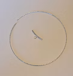 3449 Wire strukturerad silver cirkel med upphängning