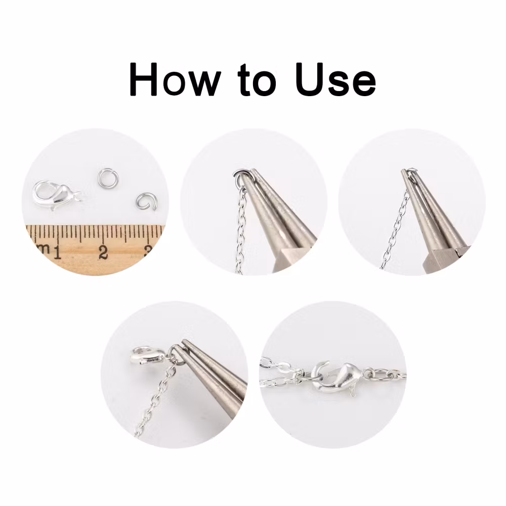 3454 Klolås platinum12mm 25 stk