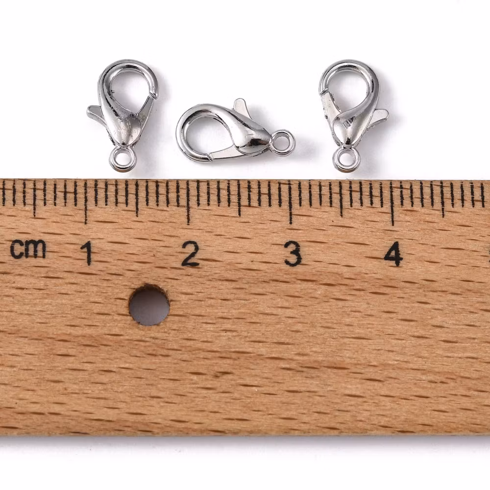 3454 Klolås platinum12mm 25 stk