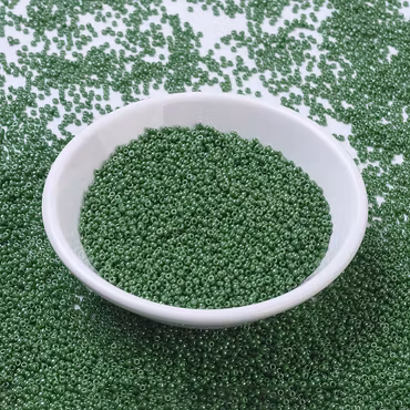 RR0431 Miyuki seed beads opaq green luster 11/0, 10gram