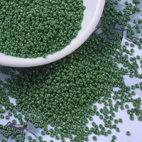RR0431 Miyuki seed beads opaq green luster 11/0, 10gram