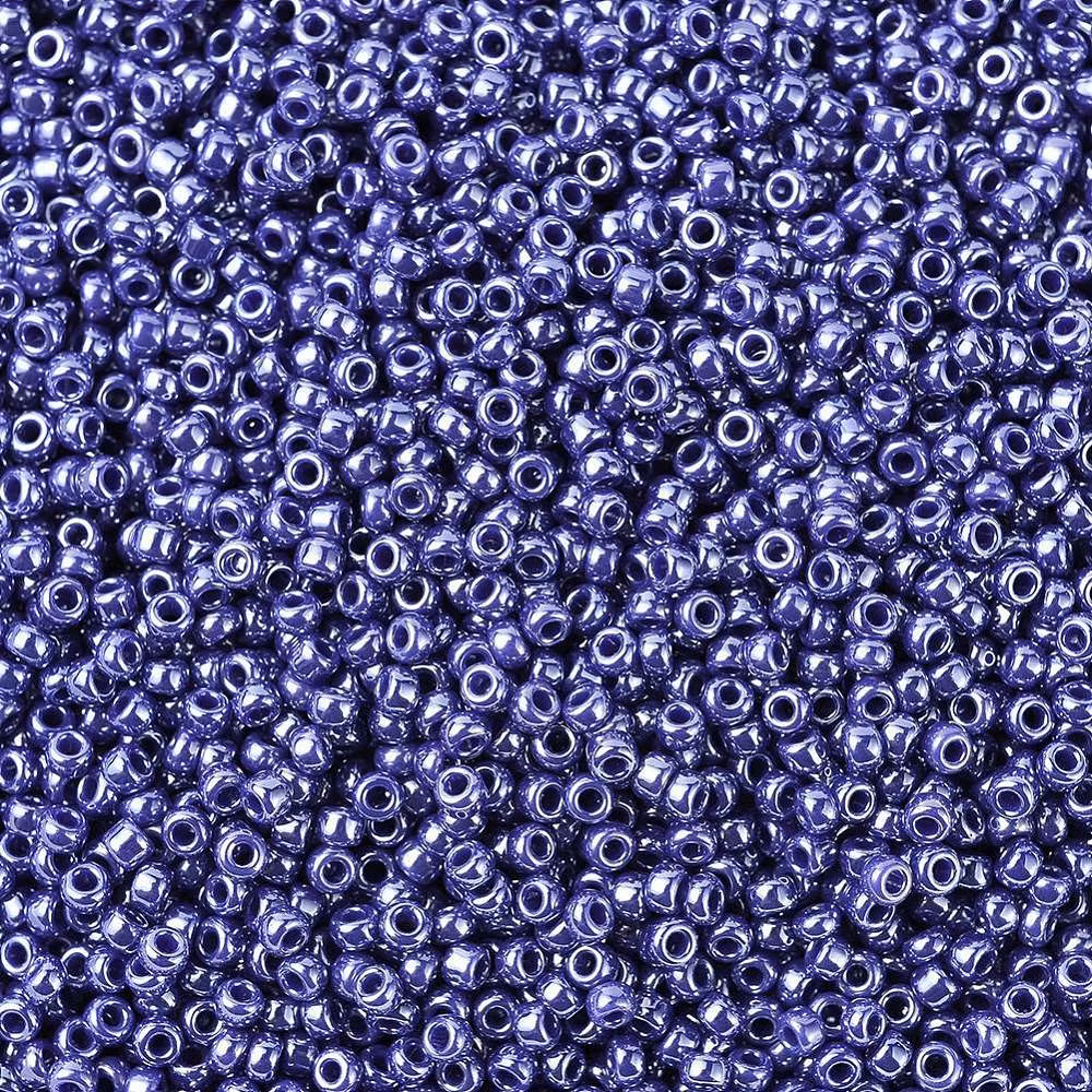 RR0434 Miyuki seed beads opaque eggplant luster 11/0, 10gram