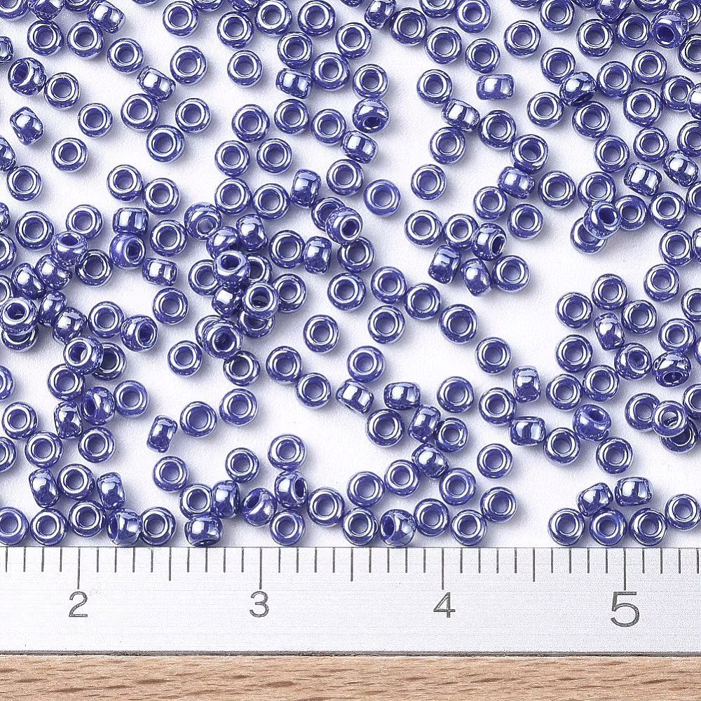 RR0434 Miyuki seed beads opaque eggplant luster 11/0, 10gram