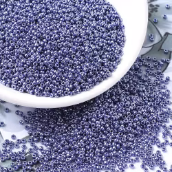 RR0434 Miyuki seed beads opaque eggplant luster 11/0, 10gram