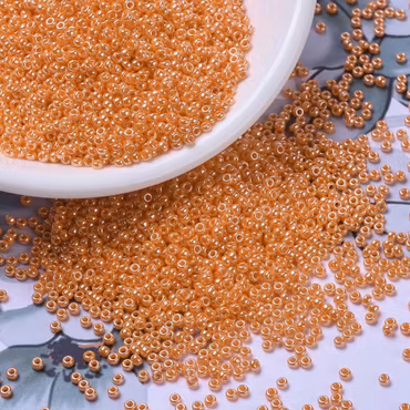 RR0423 Miyuki seed beads opaque light orange luster1/0, 10gram